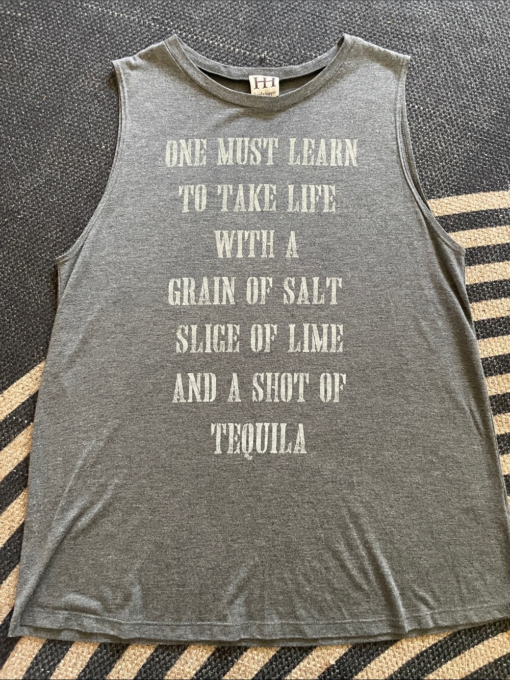 Haute Hippie  Graphic Tank with Tequila Quote